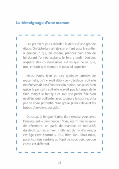 Extrait de "DYS-moi comment t'aider", un livre sur les troubles d'apprentissage, par Mathilde Brasquer, orthophoniste en Alsace,. Éditions La Californie.