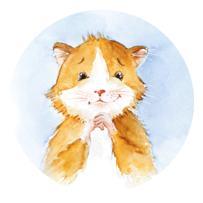 Le hamster d'Amsterdam, un livre drôle et subtil écrit par Philippe Monnier et illustré à l'aquarelle par Eléna Blondeau. Éditions La Californie, en Alsace.
