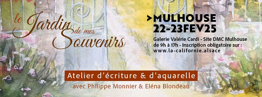 Écriture et aquarelle à Mulhouse : un atelier créatif avec Philippe Monnier et Eléna Blondeau. 