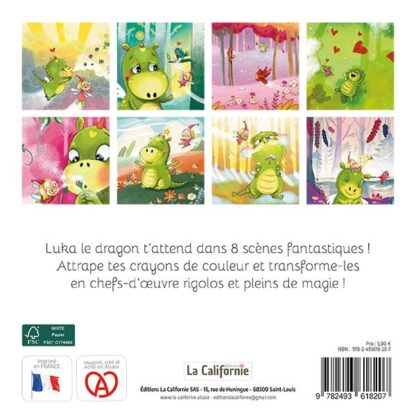 Luka le dragon, cahier de coloriage.
