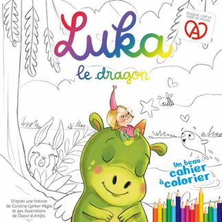 Luka le dragon, cahier de coloriage.