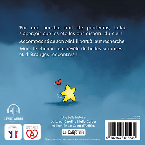 Luka le dragon, Mais où sont passées les étoiles ? est un livre écrit par Caroline Niglis-Gerber et illustré par Coeur d'Artiflo. En cadeau : le livre audio, composé par Philippe Monnier !